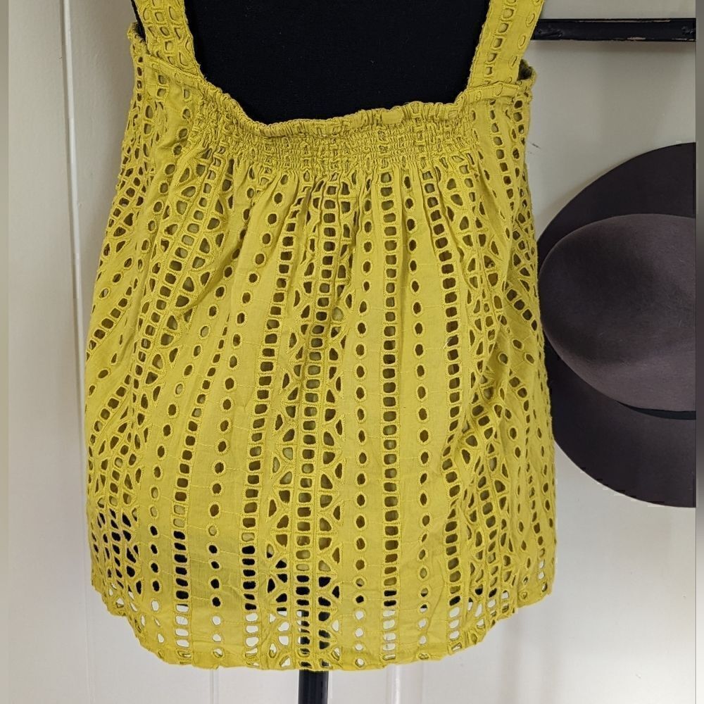 Sundance Eyelet Top S Cottagecore Coastal Boho Hippie Countryside Tropical - Picture 9 of 10